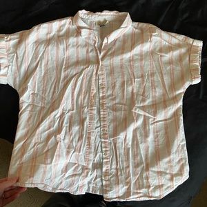 White with pink stripes